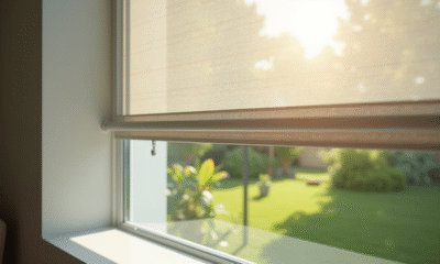 Fenêtre moderne avec moustiquaire rétractable lumineuse