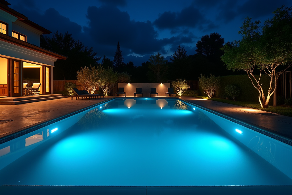 lumières piscine